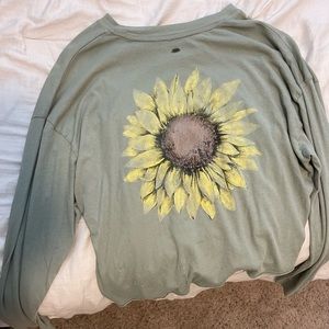 Long sleeve sunflower tee